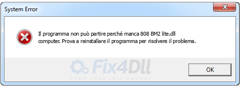 808 BM2 lite.dll mancante