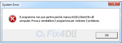 ACDCLClient33U.dll mancante