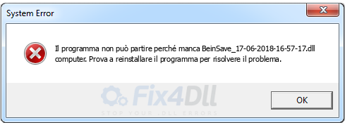 BeinSave_17-06-2018-16-57-17.dll mancante