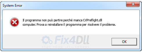 CrlPreflight.dll mancante