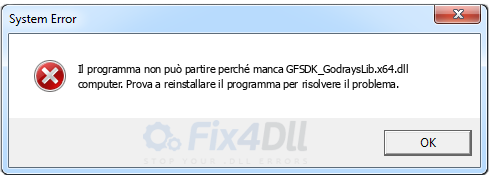 GFSDK_GodraysLib.x64.dll mancante