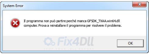 GFSDK_TXAA.win64.dll mancante