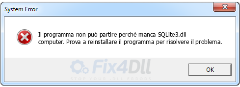 SQLite3.dll mancante