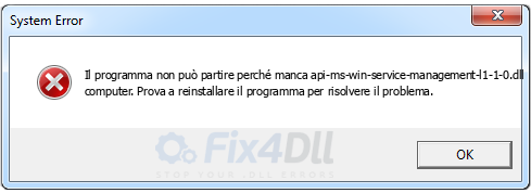 api-ms-win-service-management-l1-1-0.dll mancante