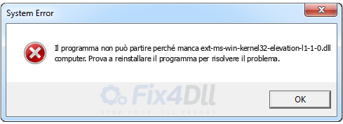 ext-ms-win-kernel32-elevation-l1-1-0.dll mancante