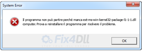 ext-ms-win-kernel32-package-l1-1-1.dll mancante