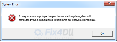 filesystem_steam.dll mancante