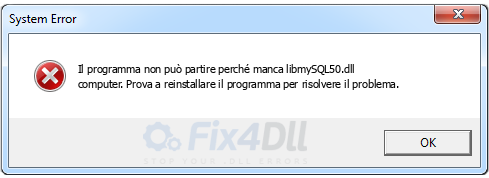 libmySQL50.dll mancante