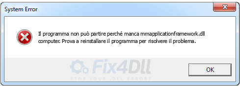 mmapplicationframework.dll mancante