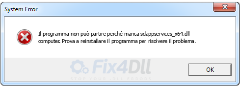 sdappservices_x64.dll mancante