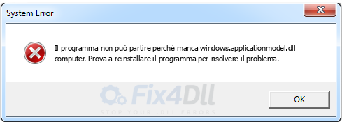 windows.applicationmodel.dll mancante