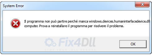 windows.devices.humaninterfacedevice.dll mancante