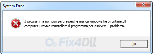 windows.help.runtime.dll mancante